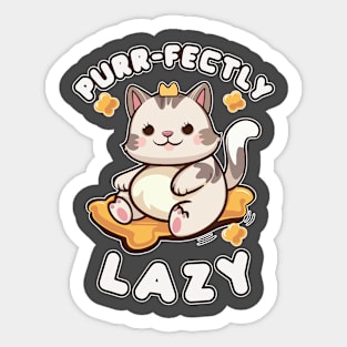 Furr Fectly Lazy Sticker